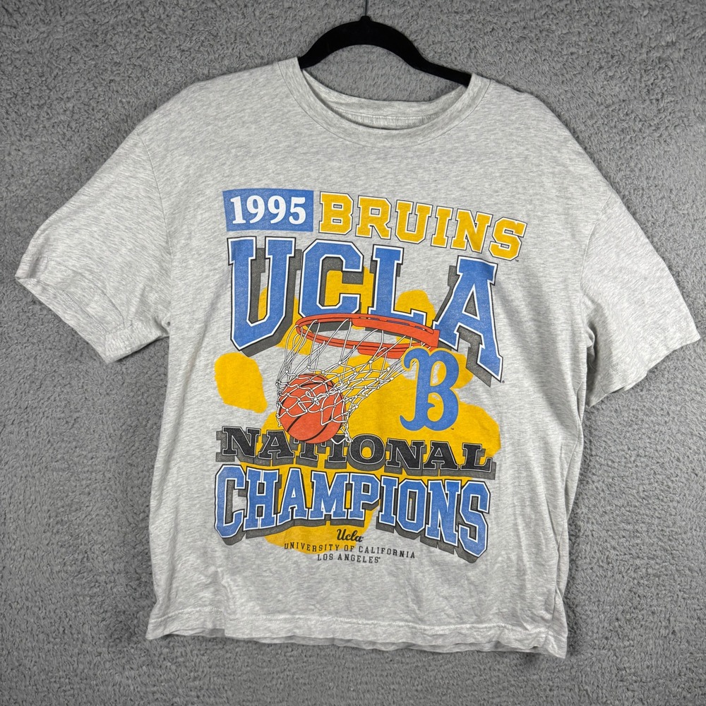 Hollister UCLA Bruins 1995 National Champions Gray Boxy Graphic T-Shirt Mens M